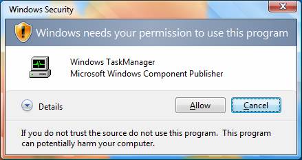 Управление процессами Windows 7