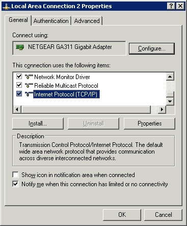 Проблема с подключением server 2003