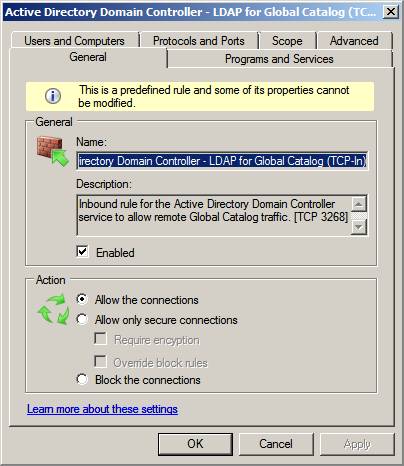 Брандмауэр Windows server 2008
