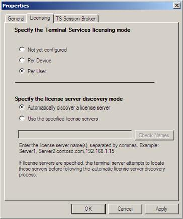 Isa лицензирование сервера терминалов