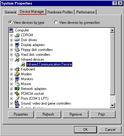Драйвер инфракрасный порт Windows 95