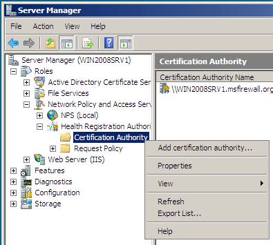 Проверка сертификата radius server 2008