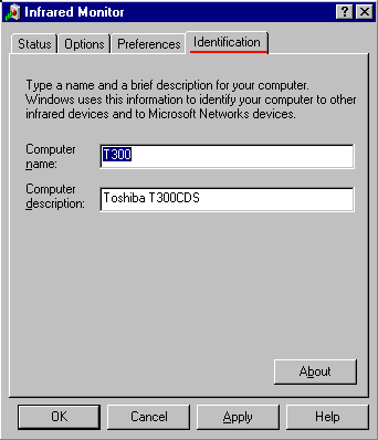 Windows 95 device manager